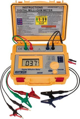 Extech - Digital LCD Display, 0.002 Megohm Electrical Insulation Resistance Tester & Megohmmeter - Powered by AA Battery - Benchmark Tooling