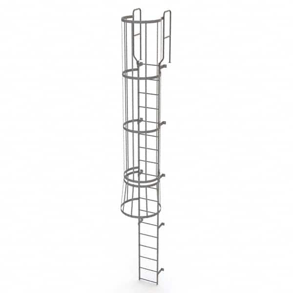 TRI-ARC - Rolling & Wall Mounted Ladders & Platforms Type: Fixed Ladder Style: Safety Cage - Benchmark Tooling