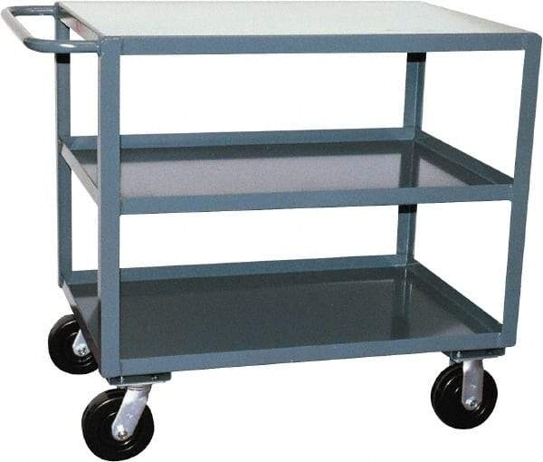 Jamco - 2,400 Lb Capacity, 24" Wide x 30" Long x 36" High Heavy Duty Service Cart - 3 Shelf, Steel - Benchmark Tooling