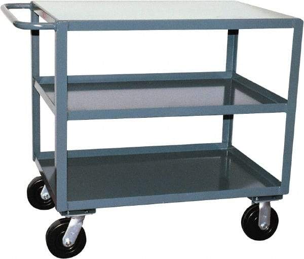 Jamco - 2,400 Lb Capacity, 30" Wide x 36" Long x 36" High Heavy Duty Service Cart - 3 Shelf, Steel - Benchmark Tooling