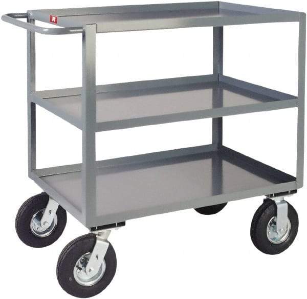 Jamco - 1,200 Lb Capacity, 30" Wide x 48" Long x 39" High Heavy Duty Service Cart - 3 Shelf, Steel - Benchmark Tooling