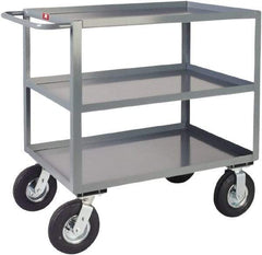 Jamco - 1,200 Lb Capacity, 30" Wide x 36" Long x 39" High Heavy Duty Service Cart - 3 Shelf, Steel - Benchmark Tooling