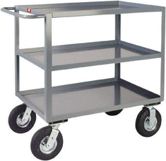 Jamco - 1,200 Lb Capacity, 24" Wide x 36" Long x 39" High Heavy Duty Service Cart - 3 Shelf, Steel - Benchmark Tooling