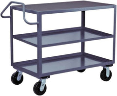 Jamco - 2,400 Lb Capacity, 24" Wide x 30" Long x 36" High Heavy Duty Service Cart - 3 Shelf, Steel - Benchmark Tooling
