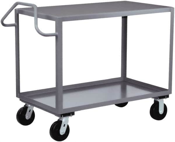 Jamco - 2,400 Lb Capacity, 24" Wide x 30" Long x 36" High Heavy Duty Service Cart - 2 Shelf, Steel - Benchmark Tooling
