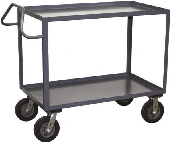 Jamco - 1,200 Lb Capacity, 24" Wide x 30" Long x 39" High Heavy Duty Service Cart - 2 Shelf, Steel - Benchmark Tooling