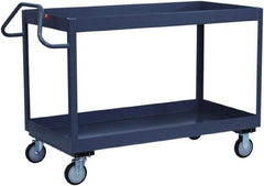 Jamco - 1,200 Lb Capacity, 30" Wide x 24" Long x 39" High Deep Shelf Cart - 2 Shelf, Steel - Benchmark Tooling