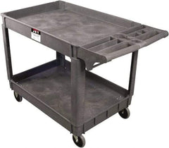Jet - 550 Lb Capacity, 25-1/2" Wide x 46" Long x 33-1/2" High Standard Utility Cart - 2 Shelf, Plastic - Benchmark Tooling