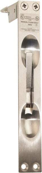 IVES - 6-3/4 Inch Long, 1 Inch Wide, Flush Bolt - Brass, Satin Chrome Finish - Benchmark Tooling