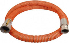 Alliance Hose & Rubber - -13 to 140°F, 1-1/2" Inside x 2.03" Outside Diam, PVC Liquid Suction & Discharge Hose - Clear & Orange, 20' Long, 29 Vacuum Rating, 110 psi Working - Benchmark Tooling