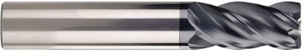 SGS - 13/32", 15/16" LOC, 7/16" Shank Diam, 2-3/4" OAL, 4 Flute, Solid Carbide Square End Mill - Single End, AlTiN Finish, Spiral Flute, Variable° Helix, Centercutting, Right Hand Cut, Right Hand Flute, Series Z1 - Benchmark Tooling
