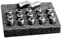 Parlec - 46 Piece, 3/64" to 3/4" Capacity, Single Angle Collet Set - Series TG/PG 75 - Exact Industrial Supply