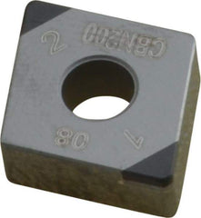 Seco - CNGA432 L1-B Grade CBN200 PCBN Turning Insert - Uncoated, 80° Diamond, 1/2" Inscr Circle, 3/16" Thick, 1/32" Corner Radius - Benchmark Tooling