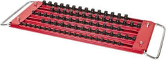 Value Collection - 76 Piece Capacity Locking Socket Organizer Tray - 1/4, 3/8 & 1/2" Drive, Red - Benchmark Tooling