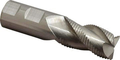 Accupro - 1" Diam, Coarse Pitch, 1-3/4" LOC, 3 Flute Solid Carbide 0.06" Corner Radius Roughing End Mill - Uncoated, 4" OAL, 1" Shank Diam, Single End, Centercutting, 30° Helix - Benchmark Tooling
