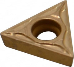 Tungaloy - TCMT21.50.5 PS Grade T9115 Carbide Turning Insert - TiCN/Al2O3 Finish, 60° Triangle, 1/4" Inscr Circle, 3/32" Thick, 0.0078" Corner Radius - Benchmark Tooling