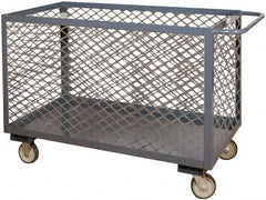 Durham - 2,000 Lb Capacity, Mesh Stock Truck - 60" Long x 30" Wide x 27" High - Benchmark Tooling