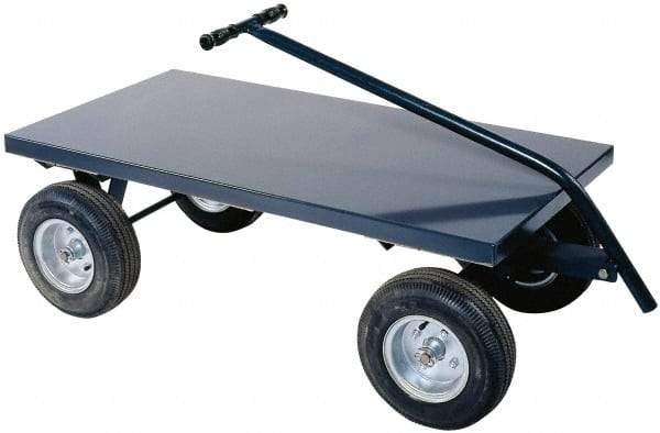 Durham - 2,000 Lb Capacity Cold-Rolled Steel 5th Wheel Wagon - Cold-Rolled Steel Deck, 30" OAW - Benchmark Tooling