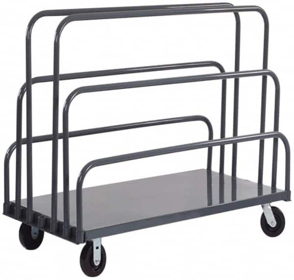 Durham - 2,000 Lb Capacity Cold-Rolled Steel Platform Truck - Cold-Rolled Steel Deck, 30" OAW - Benchmark Tooling