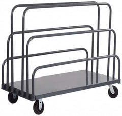 Durham - 2,000 Lb Capacity Cold-Rolled Steel Platform Truck - Cold-Rolled Steel Deck, 24" OAW - Benchmark Tooling