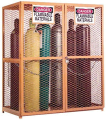 Durham - Gas Cylinder Storage Cabinet - Steel, 60" Wide x 30" Deep x 71-3/4" High - Benchmark Tooling