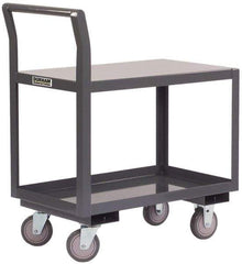 Durham - 1,200 Lb Capacity, 24" Wide x 48" Long x 36" High Standard Utility Cart - 2 Shelf, Steel - Benchmark Tooling