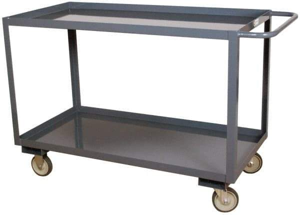 Durham - 1,200 Lb Capacity, 18" Wide x 30" Long x 37-5/8" High Heavy Duty Service Cart - 2 Shelf, Steel - Benchmark Tooling