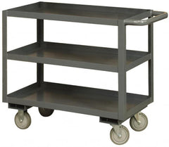 Durham - 1,200 Lb Capacity, 18" Wide x 36" Long x 37-5/8" High Heavy Duty Service Cart - 3 Shelf, Steel - Benchmark Tooling