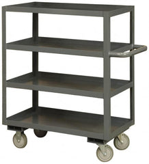 Durham - 3,000 Lb Capacity, 30" Wide x 60" Long x 60" High Heavy Duty Service Cart - 4 Shelf, Steel - Benchmark Tooling