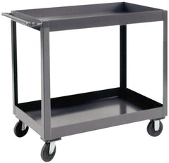 Durham - 1,200 Lb Capacity, 24" Wide x 36" Long x 37-5/8" High Heavy Duty Service Cart - 2 Shelf, Steel - Benchmark Tooling