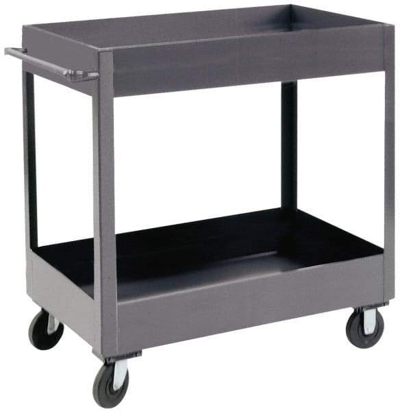 Durham - 1,200 Lb Capacity, 24" Wide x 36" Long x 37-5/8" High Heavy Duty Service Cart - 2 Shelf, Steel - Benchmark Tooling