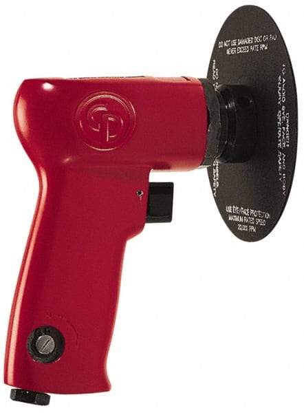 Chicago Pneumatic - 5" Max Disc, 14,000 RPM, Pneumatic Handheld Disc Sander - 21 CFM, 1/4" Inlet, 0.5 hp, 90 psi - Benchmark Tooling