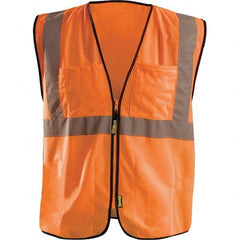 OccuNomix - Size 4X/5X L HI-Vis Orange Mesh Surveyor's High Visibility Vest - Benchmark Tooling