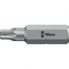 Wera - 1/4" Drive T1 Torx Screwdriver Bit - 1" OAL, Insert Bit - Benchmark Tooling