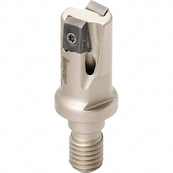 Iscar - 1" Cut Diam, 0.315" Max Depth of Cut, 1.1" OAL, Indexable Square Shoulder End Mill - T490 LN.T 0804 Inserts, M12 Modular Connection, 90° Lead Angle, Through Coolant, Series Helitang - Benchmark Tooling