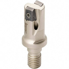 Iscar - 1-1/4" Cut Diam, 0.315" Max Depth of Cut, 1.18" OAL, Indexable Square Shoulder End Mill - T490 LN.T 0804 Inserts, M12 Modular Connection, 90° Lead Angle, Through Coolant, Series Helitang - Benchmark Tooling