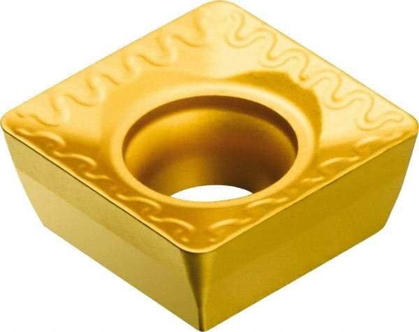 Sandvik Coromant - SPMT432 WL Grade 4040 Carbide Milling Insert - TiCN/Al2O3/TiN Finish, 4.75mm Thick, 1/2" Inscribed Circle, 0.8mm Corner Radius - Benchmark Tooling