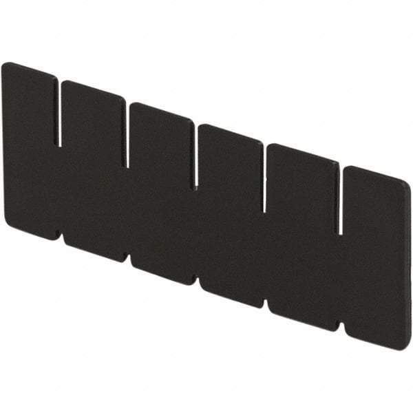 LEWISBins+ - 1-7/8" High, Black Bin Divider - Use with DC1025, Short Side Measures 1.9" Tall - Benchmark Tooling