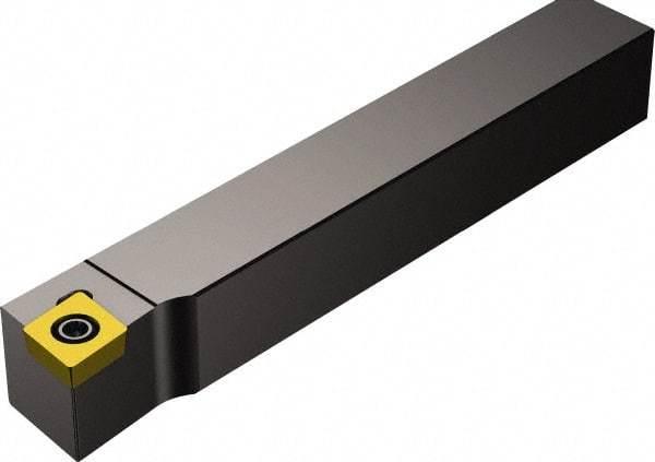 Sandvik Coromant - QS-SCLC, Right Hand Cut, -5° Lead Angle, 16mm Shank Height x 16mm Shank Width, Neutral Rake Indexable Turning Toolholder - 70mm OAL, CCMT 09 T3 08 Insert Compatibility, Series CoroTurn 107 - Benchmark Tooling