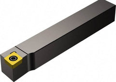 Sandvik Coromant - QS-SCLC, Right Hand Cut, -5° Lead Angle, 16mm Shank Height x 16mm Shank Width, Neutral Rake Indexable Turning Toolholder - 70mm OAL, CCMT 09 T3 08 Insert Compatibility, Series CoroTurn 107 - Benchmark Tooling