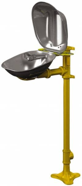 Bradley - Pedestal Mount, Stainless Steel Bowl, Eyewash Station - Benchmark Tooling