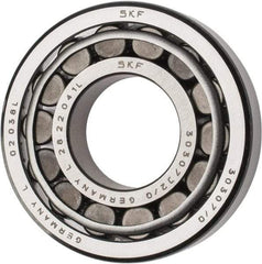 SKF - 35mm Bore Diam, 80mm OD, 22.75mm Wide, Tapered Roller Bearing - 72,100 N Dynamic Load Capacity, 73,500 N Static Load Capacity - Benchmark Tooling