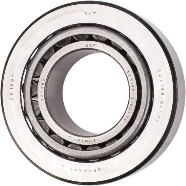 SKF - 70mm Bore Diam, 150mm OD, 54mm Wide, Tapered Roller Bearing - 281,000 N Dynamic Load Capacity, 400,000 N Static Load Capacity - Benchmark Tooling