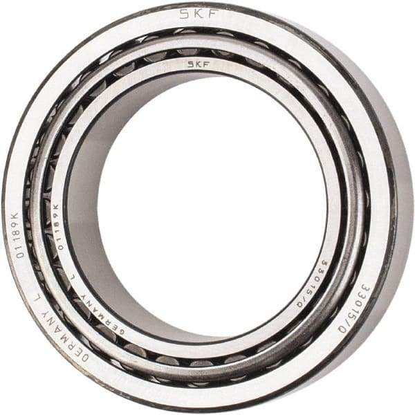 SKF - 75mm Bore Diam, 115mm OD, 31mm Wide, Tapered Roller Bearing - 134,000 N Dynamic Load Capacity, 228,000 N Static Load Capacity - Benchmark Tooling