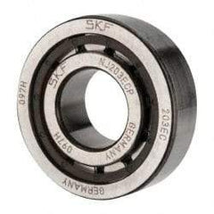 SKF - 17mm Bore Diam, 40mm Outside Diam, 12mm Wide Cylindrical Roller Bearing - 17,200 N Dynamic Capacity, 14,300 Lbs. Static Capacity - Benchmark Tooling