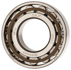 SKF - 25mm Bore Diam, 52mm Outside Diam, 15mm Wide Cylindrical Roller Bearing - 28,600 N Dynamic Capacity, 27,000 Lbs. Static Capacity - Benchmark Tooling