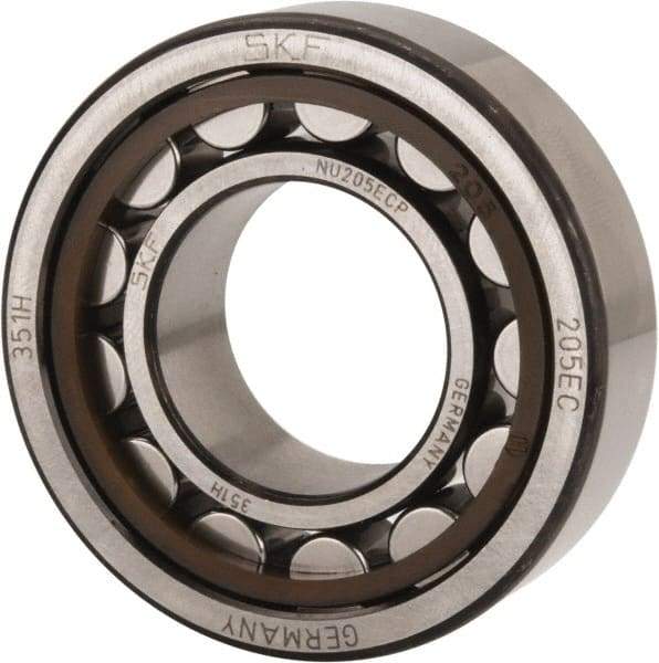 SKF - 25mm Bore Diam, 52mm Outside Diam, 15mm Wide Cylindrical Roller Bearing - 28,600 N Dynamic Capacity, 27,000 Lbs. Static Capacity - Benchmark Tooling