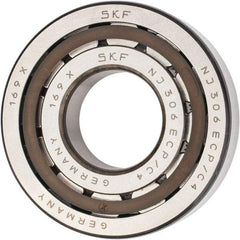 SKF - 30mm Bore Diam, 72mm Outside Diam, 19mm Wide Cylindrical Roller Bearing - 51,200 N Dynamic Capacity, 48,000 Lbs. Static Capacity - Benchmark Tooling