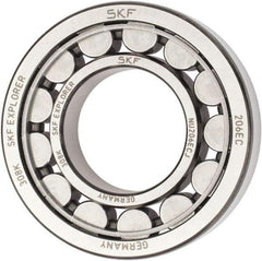 SKF - 30mm Bore Diam, 62mm Outside Diam, 16mm Wide Cylindrical Roller Bearing - 38,000 N Dynamic Capacity, 36,500 Lbs. Static Capacity - Benchmark Tooling