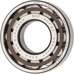 SKF - 35mm Bore Diam, 80mm Outside Diam, 21mm Wide Cylindrical Roller Bearing - 64,400 N Dynamic Capacity, 63,000 Lbs. Static Capacity - Benchmark Tooling